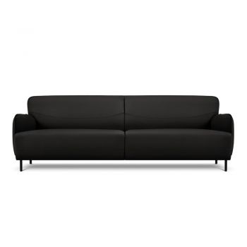 Canapea din piele Windsor & Co Sofas Neso, 235 x 90 cm, negru