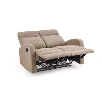 Canapea recliner tapitata Oslo 2S Bej – H100