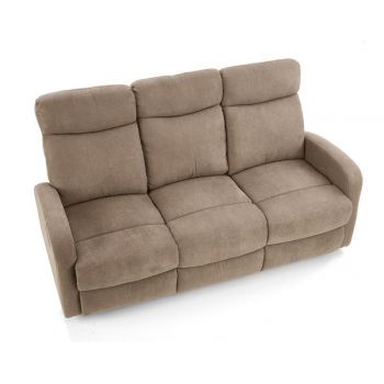 Canapea recliner tapitata Oslo 3S Bej – H100