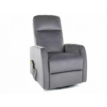 Fotoliu recliner Leto velvet gri Blu14