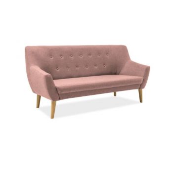 Canapea 3 locuri Nordic 3 roz - H 90 cm