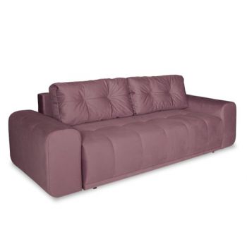 Canapea Extensibila Cu Lada Depozitare Dreamer, Roz, 260 X 110 X 100 Cm