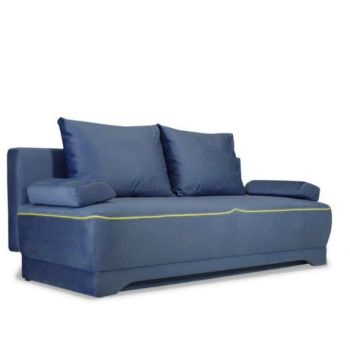 Canapea Extensibila Cu Lada Depozitare Parma, Albastru, 205 X 80 X 98 Cm