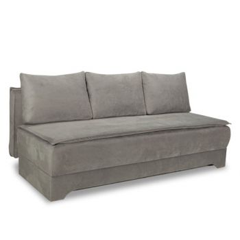 Canapea Extensibila Gina Cu Lada Zozo Gri Inchis, 200 X 80 X 75 Cm