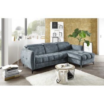 Coltar Extensibil Togo, Interschimbabil Stanga/Dreapta, Smoke Blue, 260 X 82 Х 176 Cm