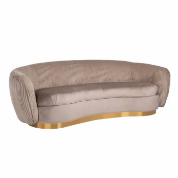 Canapea din catifea bej L221cm Waylor Richmond Interiors Canapea din catifea bej L221cm Waylor Richmond Interiors