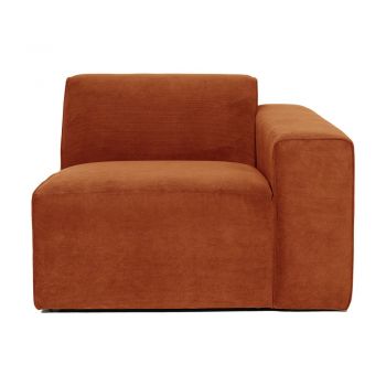 Modul canapea din reiat, portocaliu Scandic Sting, 101 cm, colț dreapta