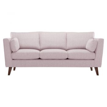 Canapea cu 3 locuri Jalouse Maison Elisa, roz pudră