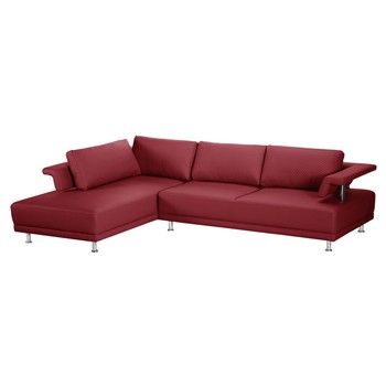 Canapea cu șezlong pe partea stângă Florenzzi Einaudi Red