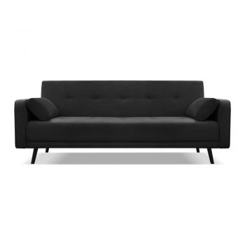 Canapea extensibilă Cosmopolitan design Bristol, negru, 212 cm