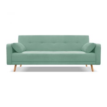 Canapea extensibilă Cosmopolitan Design Stuttgart, verde mentă, 212 cm