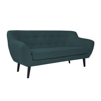 Canapea și picioare maro Mazzini Sofas Piemont, albastru închis, 188 cm