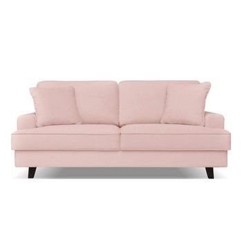 Canapea cu 3 locuri Cosmopolitan design Berlin, roz deschis fixa