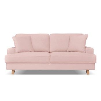 Canapea cu 3 locuri Cosmopolitan design Madrid, roz deschis fixa