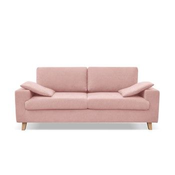 Canapea cu 3 locuri Cosmopolitan desing Caracas, roz deschis fixa
