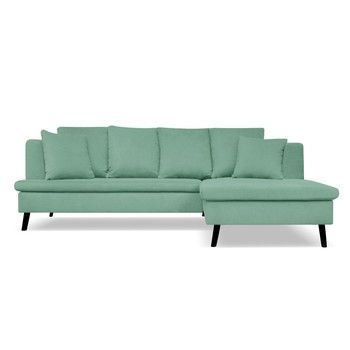 Canapea cu 4 locuri cu extensie pe partea dreaptă Cosmopolitan design Hamptons, verde fixa