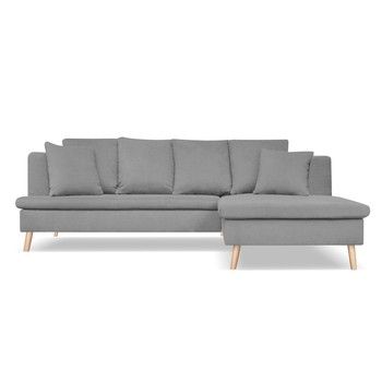 Canapea cu 4 locuri cu extensie pe partea dreaptă Cosmopolitan design Newport, gri fixa