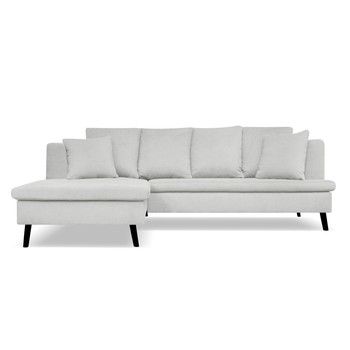 Canapea cu 4 locuri cu extensie pe partea stângă Cosmopolitan design Hamptons, gri deschis fixa