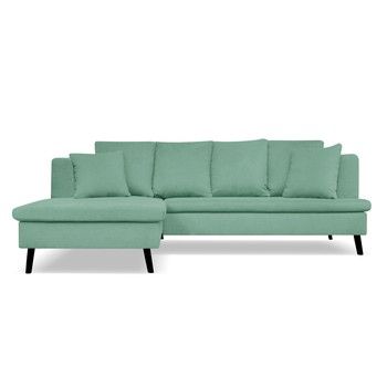 Canapea pentru 4 persoane cu extensie pe partea stângă Cosmopolitan design Hamptons, verde