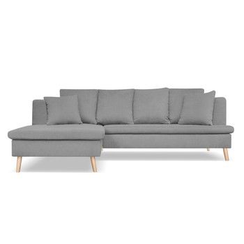 Canapea cu 4 locuri cu extensie pe partea stângă Cosmopolitan design Newport, gri fixa