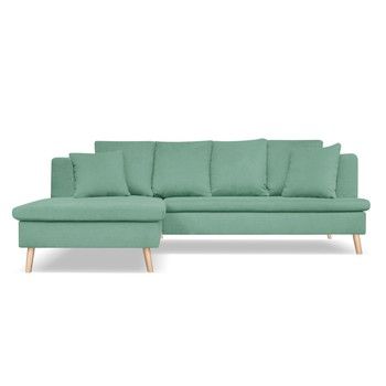Canapea pentru 4 persoane cu extensie pe partea stângă Cosmopolitan design Newport, verde