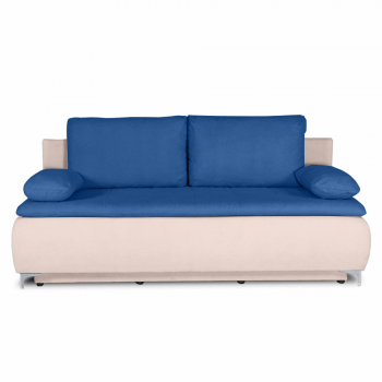 Canapea extensibila, lada de depozitare, topper 7 cm, Loren, Albastru Marin