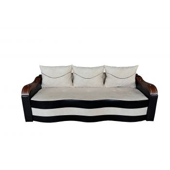 CANAPEA EXTENSIBILA SIMONA 225x74x100 CM, CREM, NEGRU