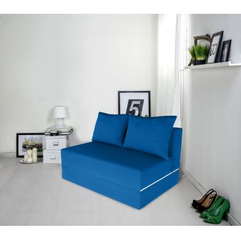 Canapea extensibila Urban Living, 136x80x40 cm, Albastru