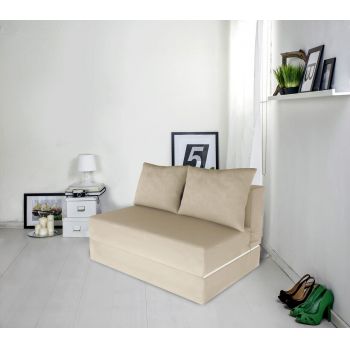 Canapea extensibila Urban Living, 136x80x40 cm, Bej la reducere