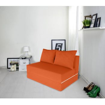 Canapea extensibila Urban Living, 136x80x40 cm, Orange