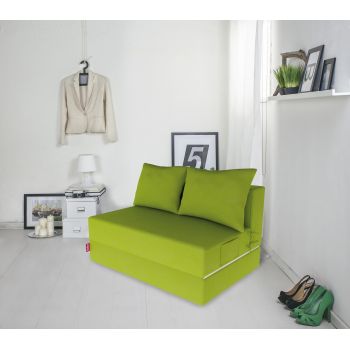 Canapea extensibila Urban Living, 136x80x40 cm, Verde la reducere