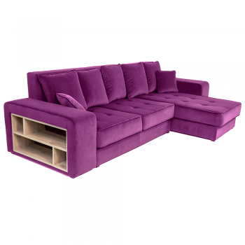 Coltar extensibil, cu raft si lada de depozitare, Atlas, Roz