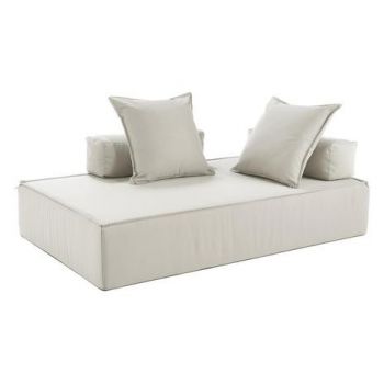 Divan Monsieur by Filippo Ghezzani, poliuretan, crem, 110 x 185 x 37 cm