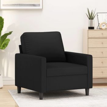 vidaXL Canapea de o persoană, negru, 60 cm, catifea vidaXL Canapea de o persoană, negru, 60 cm, catifea