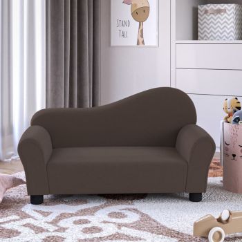 vidaXL Canapea pentru copii, gri taupe, material textil