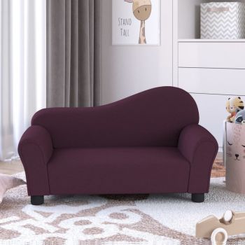 vidaXL Canapea pentru copii, violet, material textil