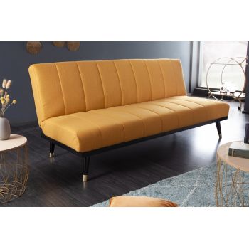 Canapea extensibila din Stofa Galben L180cm Petit Beaute