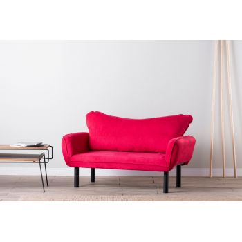 Canapea cu brate extensibile de 2 locuri Roz Fuchsia L140cm Chatto Canapea cu brate extensibile de 2 locuri Roz Fuchsia L140cm Chatto