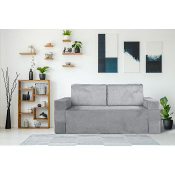 Canapea multifunctionala Smart 2 in 1, 177x80x70 cm, Grey