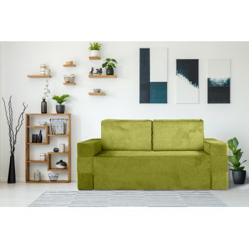 Canapea multifunctionala Smart 2 in 1, 177x80x70 cm, Lime la reducere