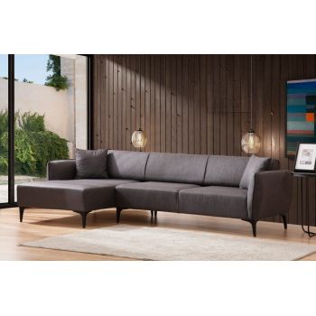 Coltar fix Gri inchis in orientari multiple L270cm Belissimo Coltar fix Gri inchis in orientari multiple L270cm Belissimo