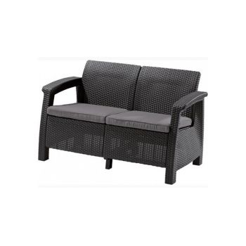 Canapea de gradina CORFU II LOVE SEAT Grafit/ Gri-rece ieftina