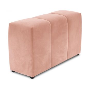 Spătar pentru canapea modulară roz cu tapițerie din catifea Rome Velvet - Cosmopolitan Design