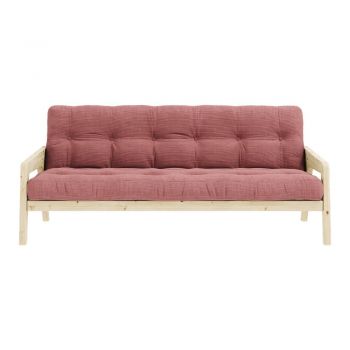 Canapea extensibilă roz 190 cm Grab Clear - Karup Design
