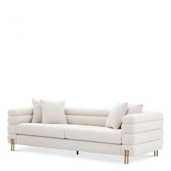 Canapea fixa York Eichholtz tapitata cu Stofa Boucle Crem L230cm Canapea fixa York Eichholtz tapitata cu Stofa Boucle Crem L230cm