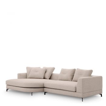 Coltar stanga Moderno S Eichholtz din Stofa Aveiro Bej nisip L310cm
