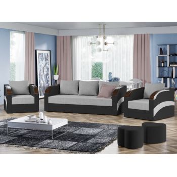 Set Canapea si Fotolii Verona Gri / Gri Antracit