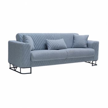 Canapea ELEGANCE extensibila, 3 locuri, gri albastrui, 230x80x82 cm