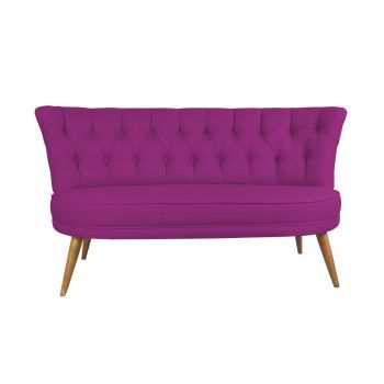 Canapea Richland Loveseat, Fixa, 140x71x80 cm - Stofa Mov la reducere