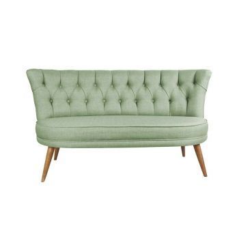 Canapea Richland Loveseat, Fixa, 140x71x80 cm - Stofa Verde Petrol